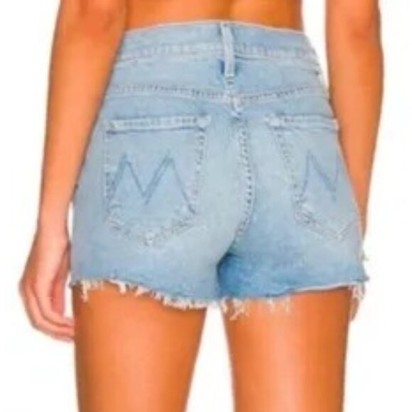 MOTHER Women's Blue The Scapper Cut Off Fray Denim‎ Shorts - Size 27 - Picture 8 of 9